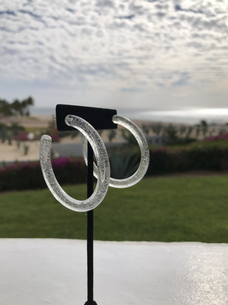 Lucite Glitter Loops in Gold