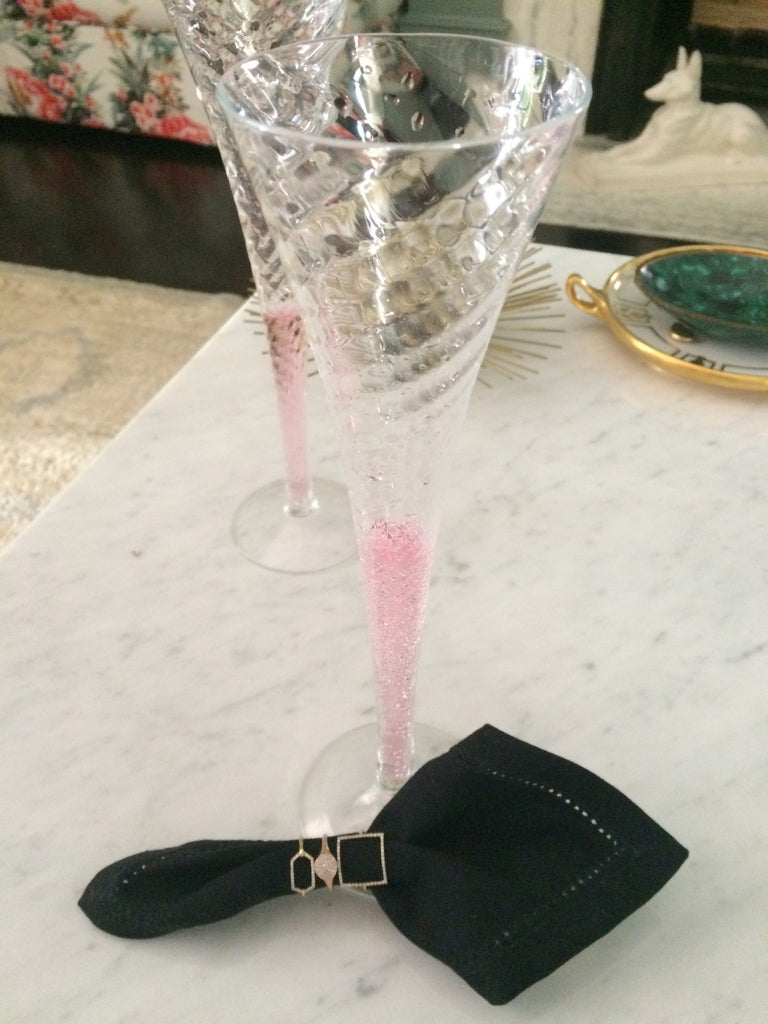 Capri Champagne Flute-- Set of Six - Palme d'Or