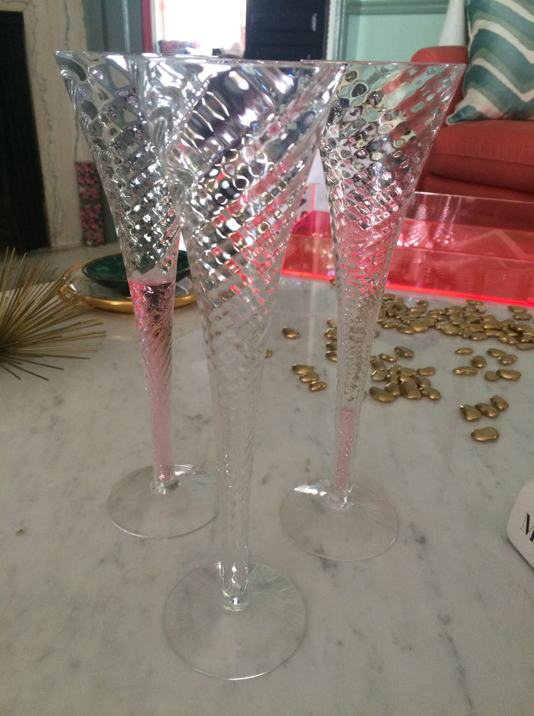 Capri Champagne Flute-- Set of Six - Palme d'Or