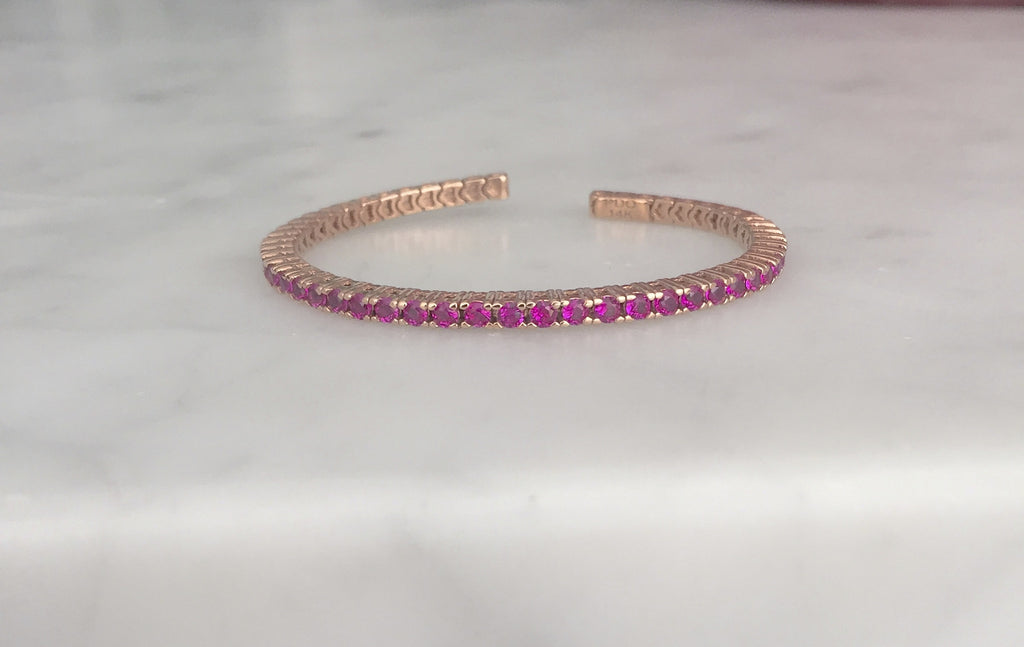 Pink Sapphire Cuff - Palme d'Or