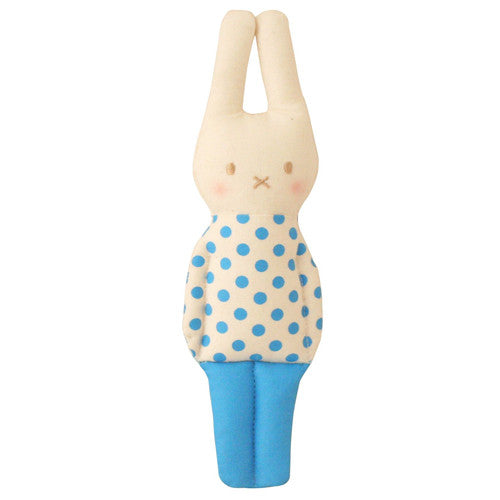 Petite Ivy Bunny Rattle in Blue