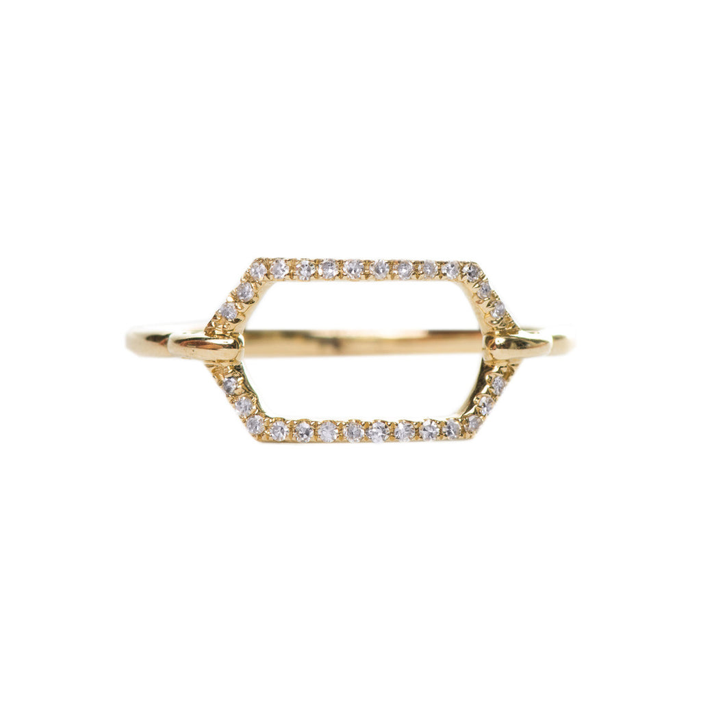 Marbella Pavé Ring Hexagon