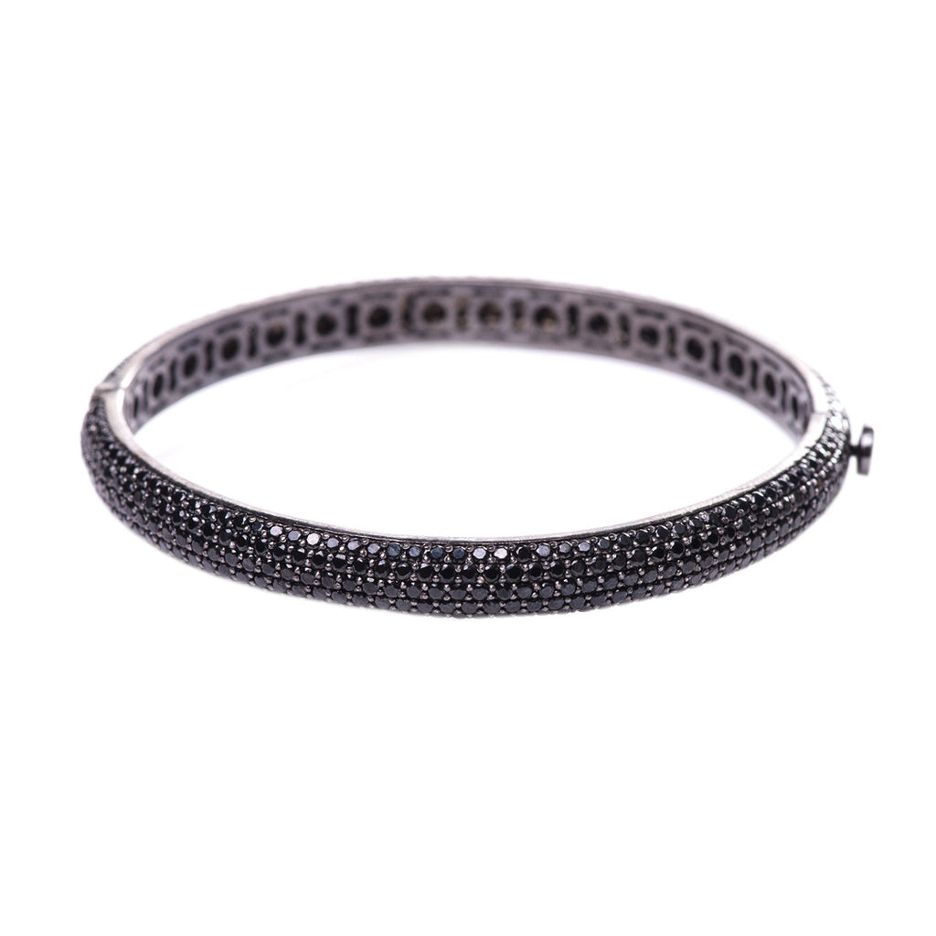 Pavé Black Spinel Bangle Bracelet