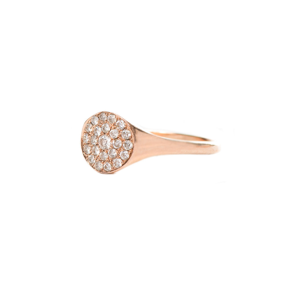 Avignon Pavé Ring in Rose Gold