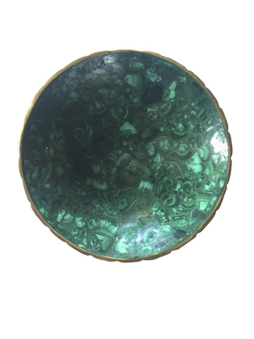 Oval Malachite Medium Bowl