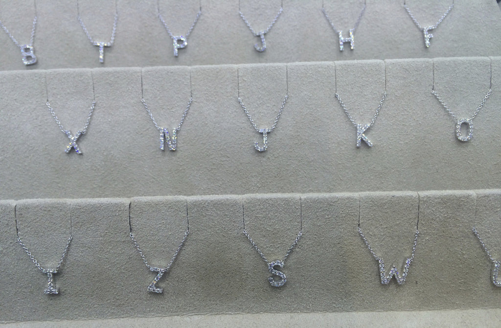 Diamond Initial Necklace - Palme d'Or