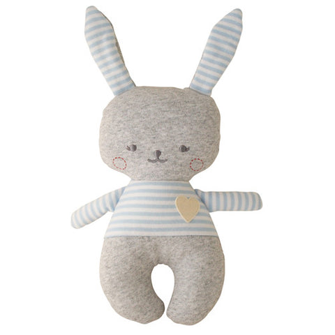Petite Ivy Bunny Rattle in Blue