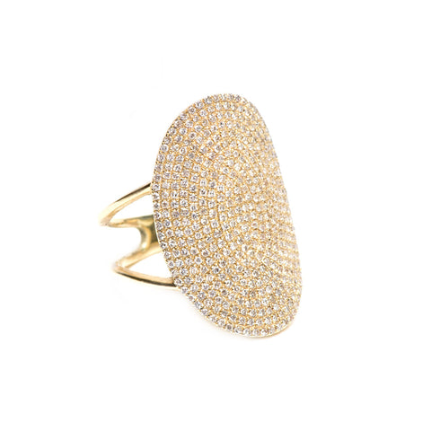 Nevis Pavé Diamond Earrings in Yellow Gold