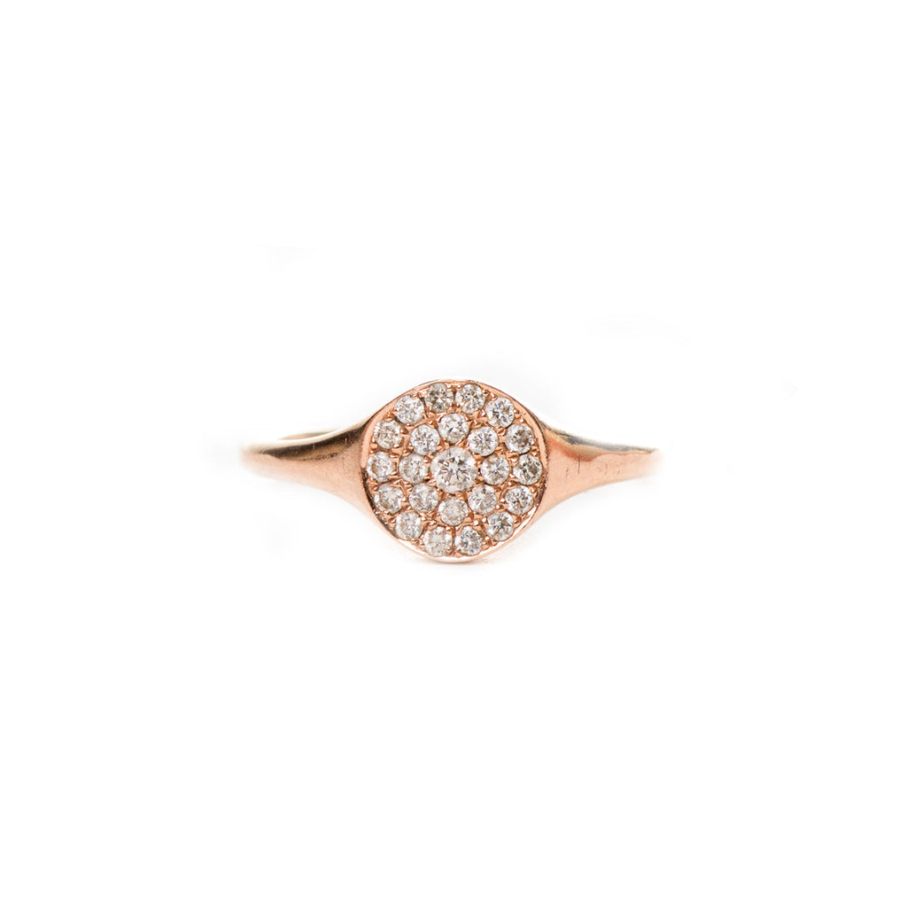 Avignon Pavé Ring in Rose Gold - Palme d'Or