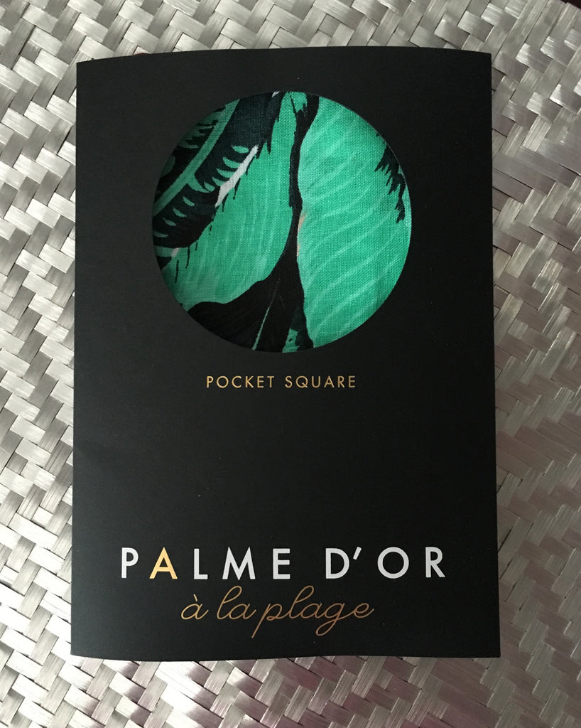 Palm Drive Pocket Square - Palme d'Or